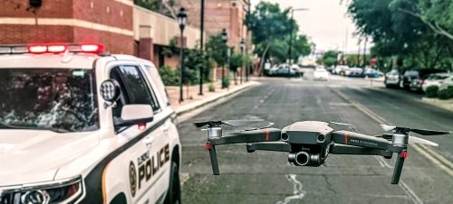 Drones and crime mapping--Drone w Patrol Vehicle_r